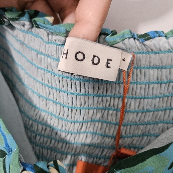 Rhode Phoenix Printed Midi Dress in Aquatic Bloom NWT - Picture 10 of 11